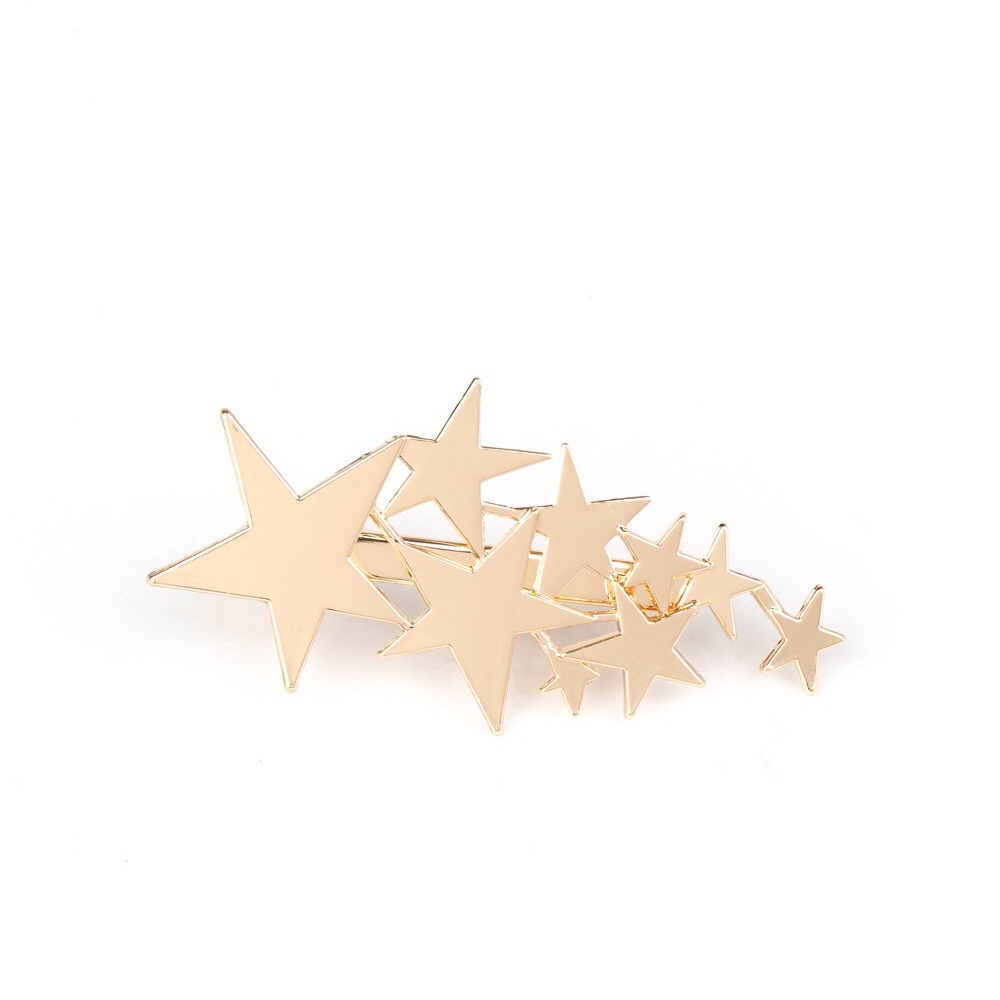 Gold stars hair clip